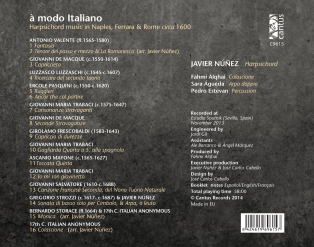 C 9615 À MODO ITALIANO: ITALIAN HARPSICHORD MUSIC, 16-17th c. [9,99 Euros]