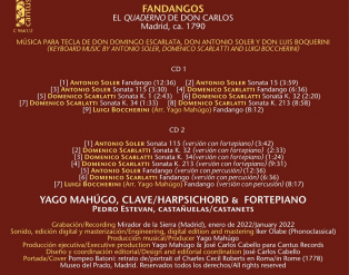 C 9661/2 FANDANGOS: EL QUADERNO DE DON CARLOS (2 CDs) [13,99 Euros]