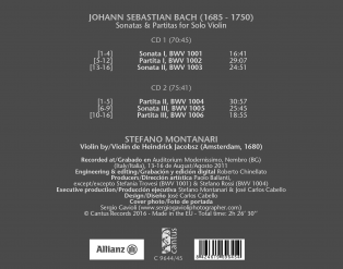 C 9644/45 J.S. BACH: SONATAS & PARTITAS FOR SOLO VIOLIN (2CDs) [13,99 Euros]